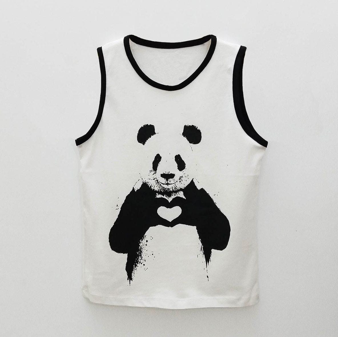 White Panda Tank Top