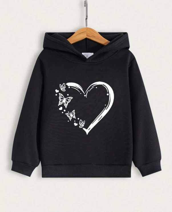 Heart Print Hood