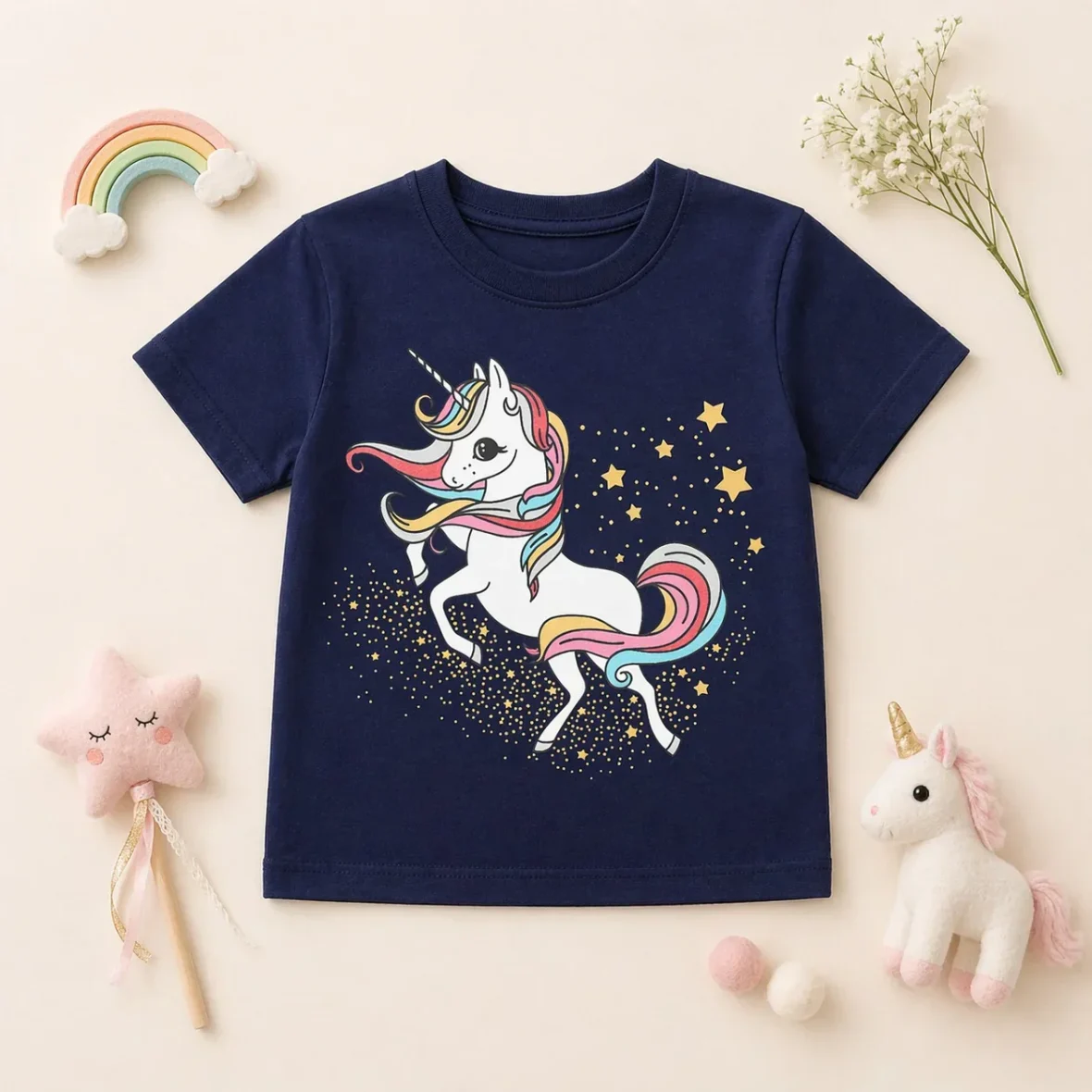 Unicorn In Stars Summer Tee